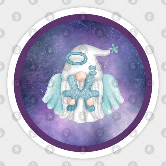 Angel Astro Gnomes Pisces Sticker by PurpleSpiritZone